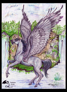 Gemini Falls the Winged Unicorn Stallion