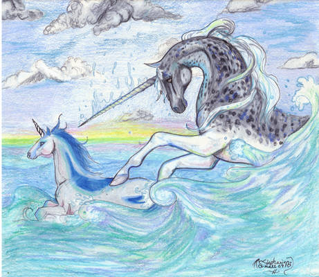 Oceanic Glory Unicorn Narwhal Ocean Water Sea Pony