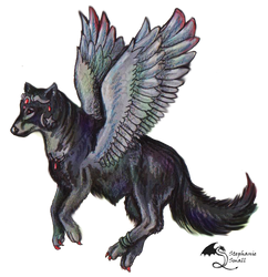 Lupara Winged Wolf Wolves Hound Dog Canine Puppy