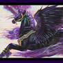 Malaba Black Unicorn Purple Pegasus Pegacorn Goth