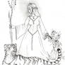 Tiger's Lady Woman girl female cat feline stripes