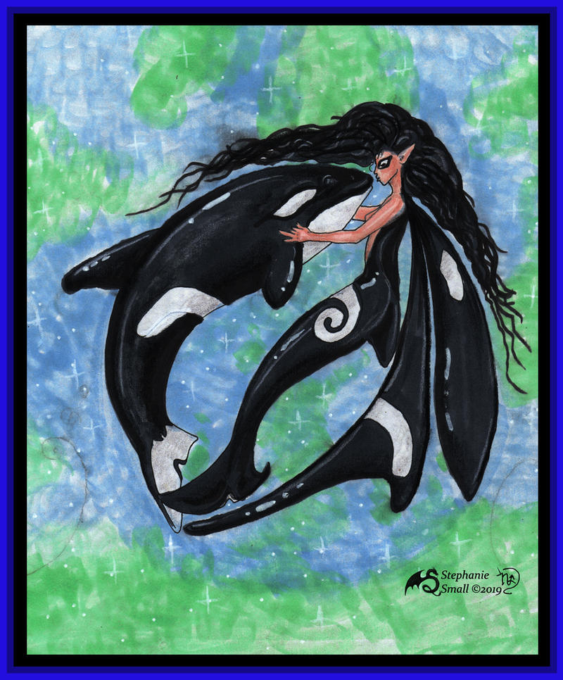 Orca Dance Fairy Pixie Nixie Killer Whale Black by StephanieSmall