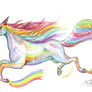 Vaalathra Rainbow Unicorn Colorful Horse Pony