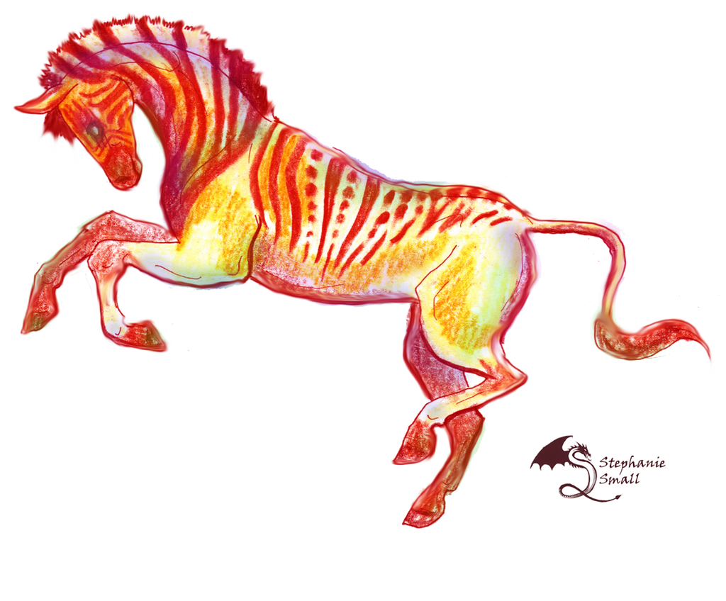 Red Zebra Horse Pony Striped Equine Equus Wild by StephanieSmall on  DeviantArt