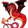 Red Dragon Genie Djinni Janni Reptile Monster Gold