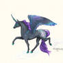 unicorn horse pony equine pegasus purple