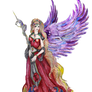 Angel Woman girl Female Lady red wings winged