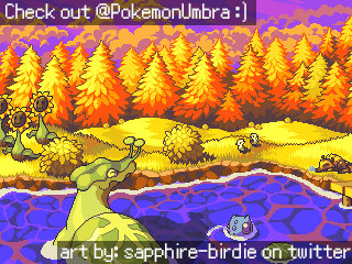Part of the Pokemon Umbra Intro Screen