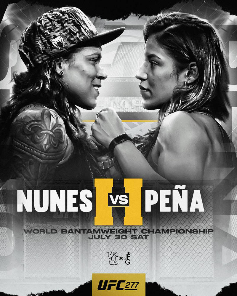 ufc 277 poster by theprinceblackx on DeviantArt