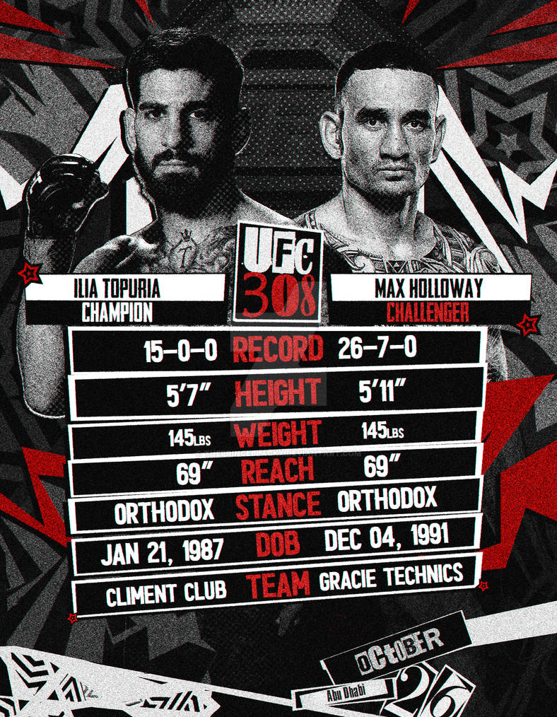 UFC 308 poster by theprinceblackx on DeviantArt