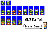 SMB3 styled map Yoshi