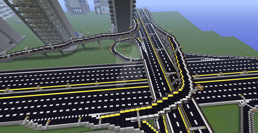 Minecraft - Interstate Interchange 3 by Mamamia64 on DeviantArt