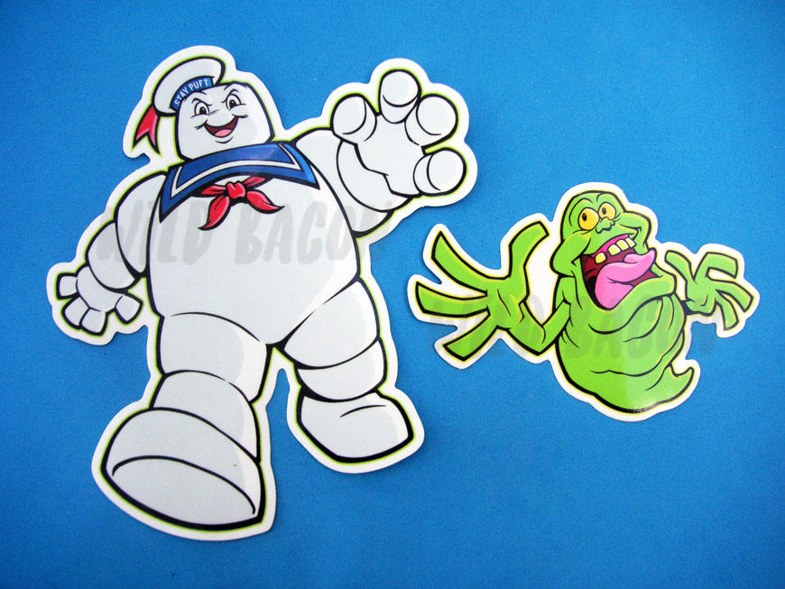 Slimer Sticker Ghostbusters Stay Puft and Slimer Vinyl Stickers by WildBaconArt on ...