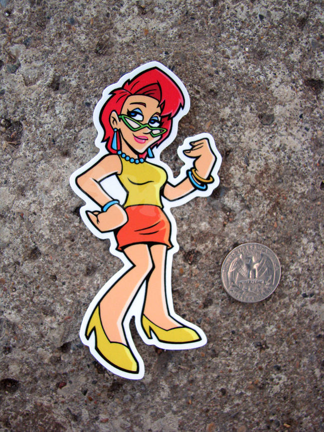 Janine Sticker Janine Real Ghostbusters Sticker by WildBaconArt on DeviantArt
