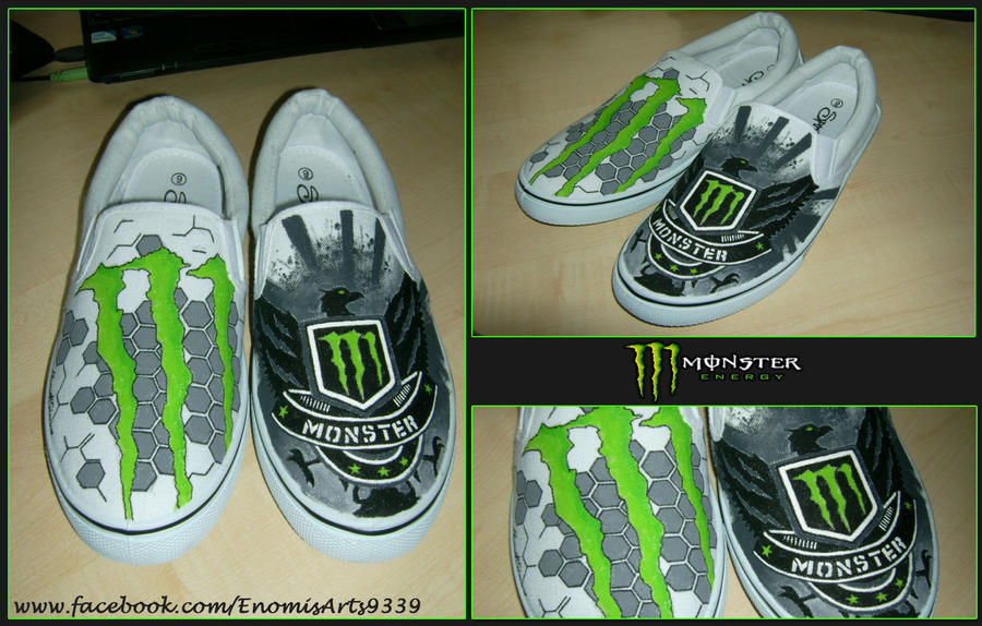 tåbelig Produktionscenter kighul New Custom Painted 'Monster Energy Shoes' by Simone93 on DeviantArt