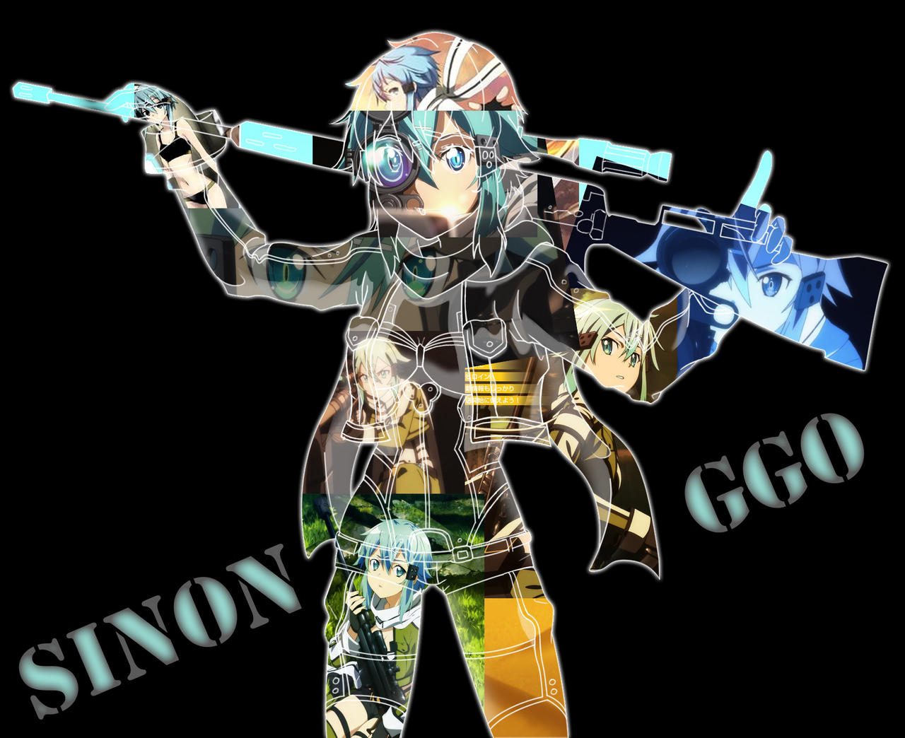 Sinon GGO Collage