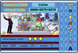 Caine's Trainer Card