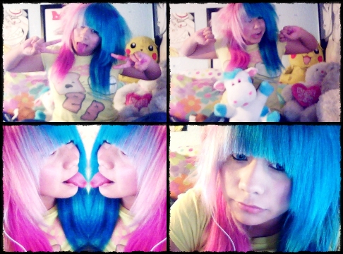 Half Pink And Half Blue Hair Me Dd By Msimuri On Deviantart Half Pink And Half Blue Hair Me Dd By Msimuri On Deviantart