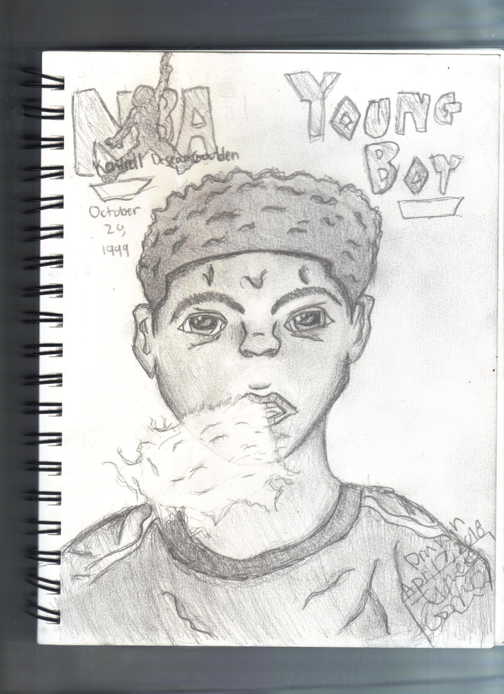 My 1st Shaded Drawing Nba Youngboy Potrait By Yvng