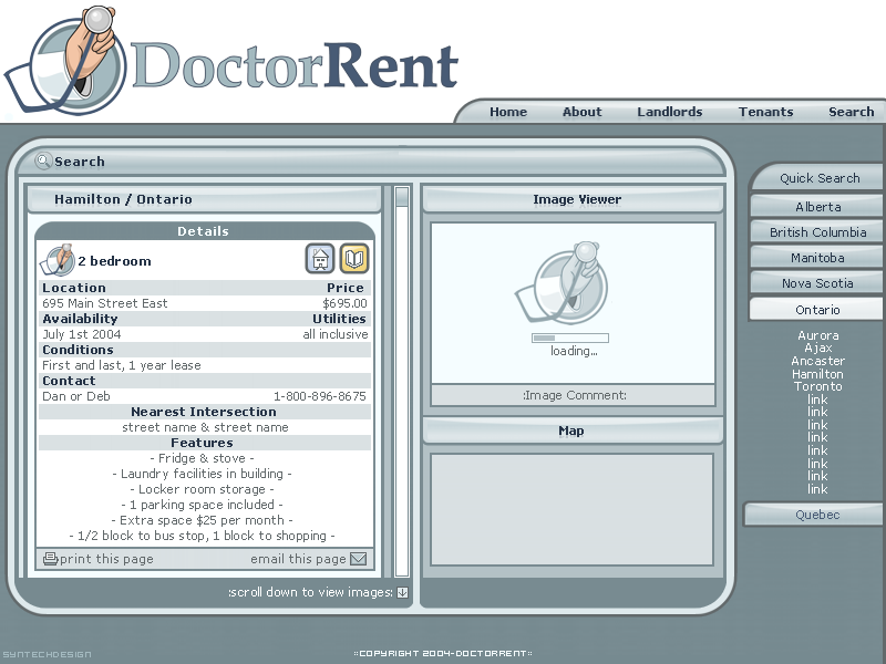 DoctorRent website