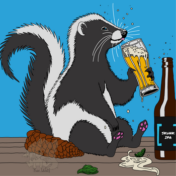 Skunk Drinking Skunk IPA