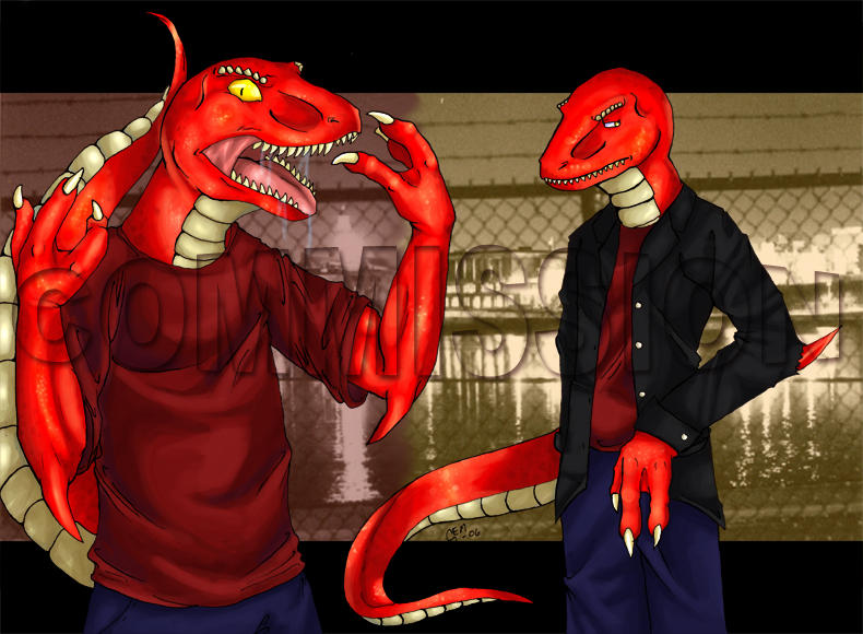 Two Head Raptor ...Two faced raptor? 8D by LightningRyu on DeviantArt