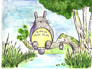 Totoro on the pond