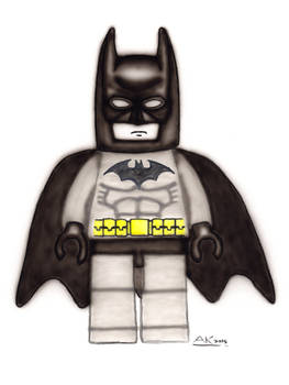 Lego Batman Airbrush Watercolor
