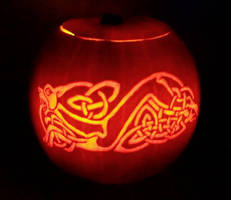 Celtic Dog Pumpkin