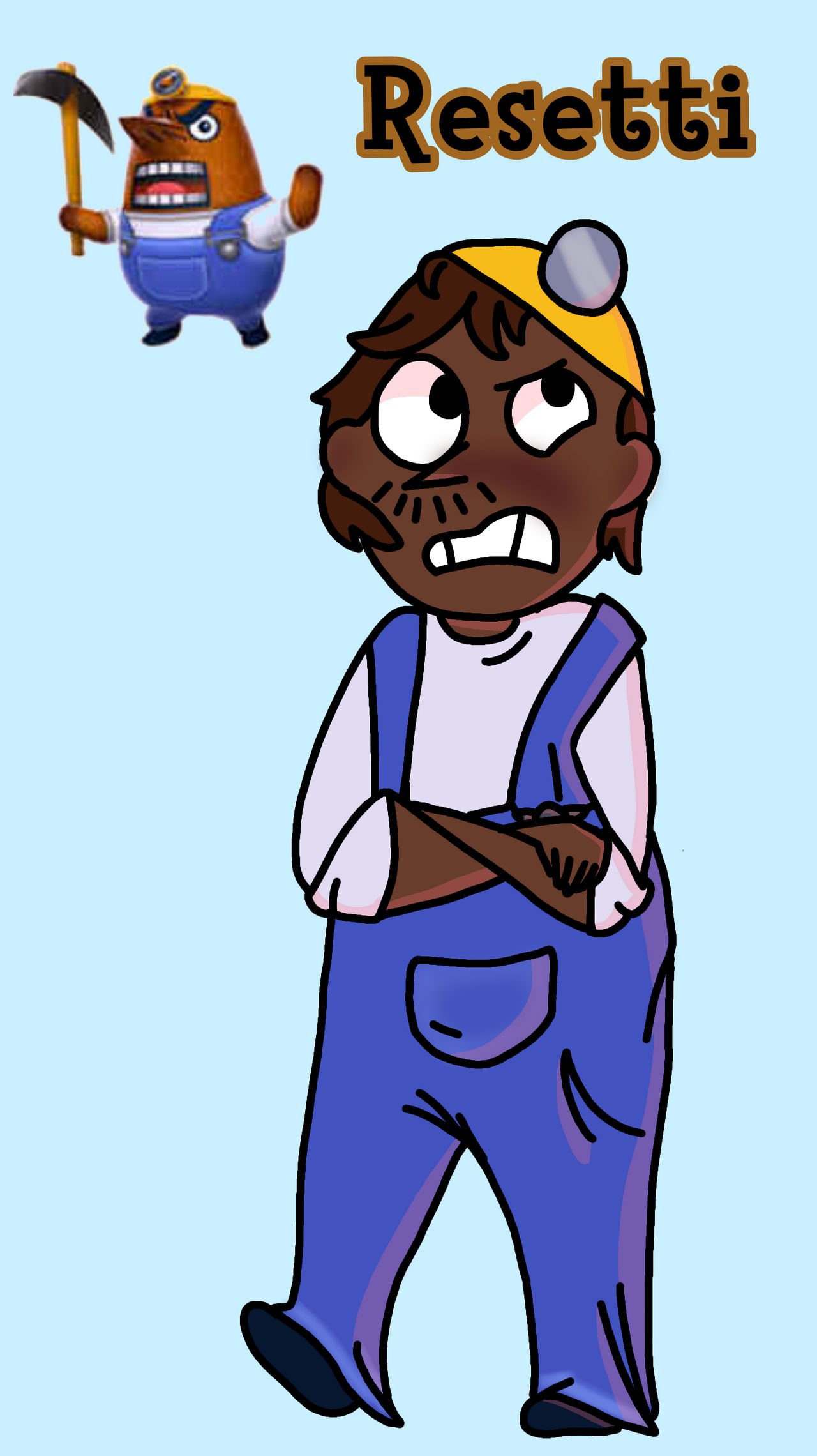 Resetti(Animal Crossing) As a human by SaxophoneSeal12 on DeviantArt
