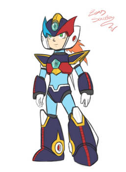 Megaman X - sketch - The son of X, Zero and Axl