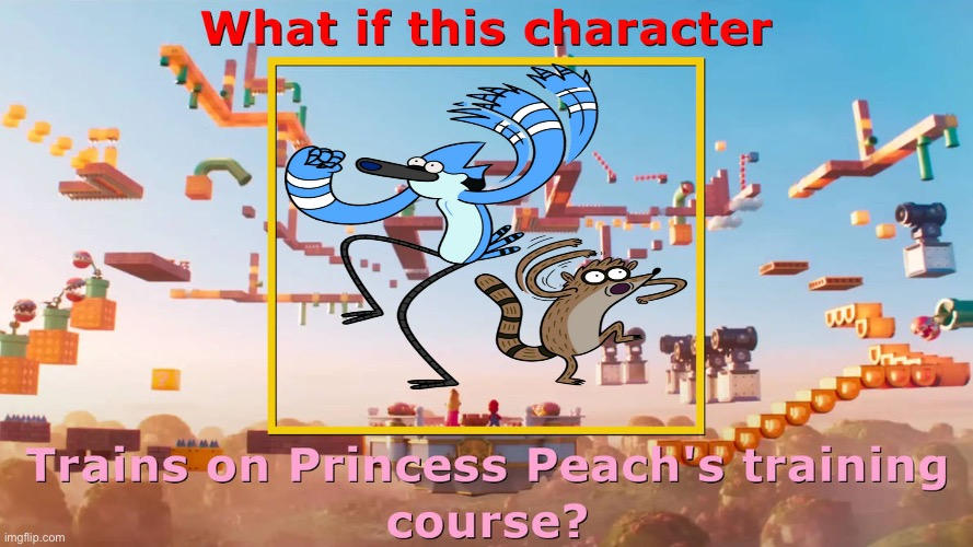 Mordecai and Rigby Train On Princess Peach's T.C. by Cartoonfanlover on ...