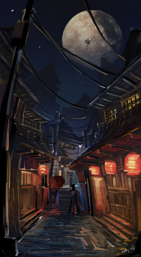 Japanese Alley Color By Ushio18 On Deviantart Japanese Alley Color By Ushio18 On Deviantart