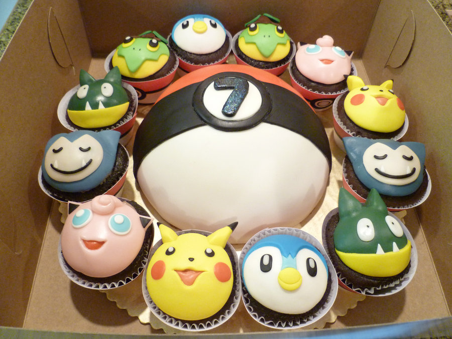 pokemon cake and cupcake