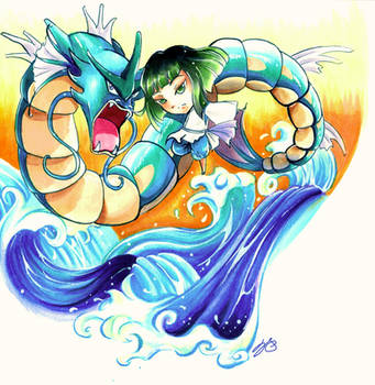 Pokezaki series 10- Haku and Gyarados