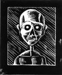 lino-cut zombie by aokpsycho