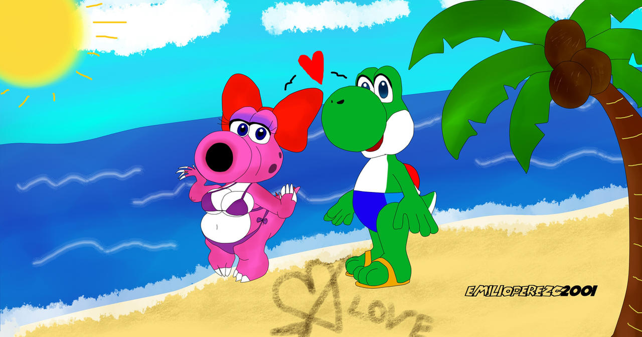 Yoshi And Birdo At The Beach By EMILIOPEREZC2001 On DeviantArt yoshi-and-birdo-at-the-beach-by-emilioperezc2001-on-deviantart