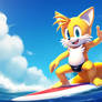 Tails surfing (Ai Art)