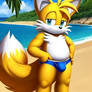 Miles Tails Prower at the beach (Ai Art)