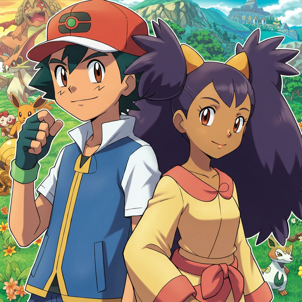 Ash x iris by HarunaHaruno22 on DeviantArt