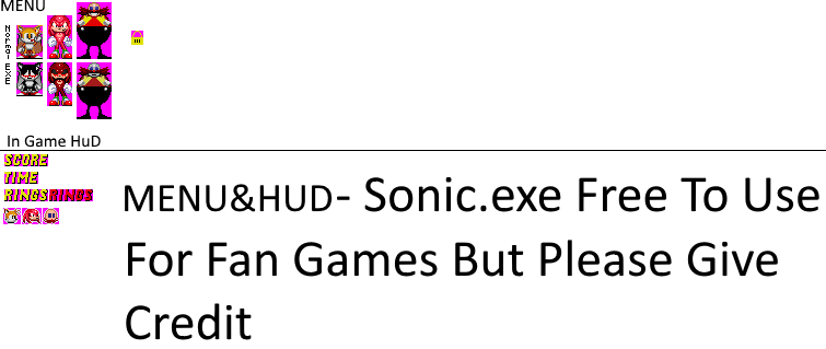 Sonic.exe Menu And Hud by TattleangusMLG on DeviantArt