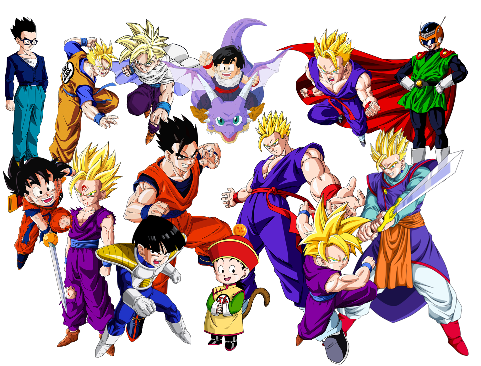 Gohan Name All Gohan Render/Vector by DDGraphics on DeviantArt