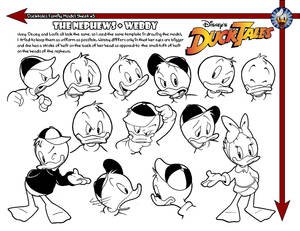 Huey, Dewey, Louie + Webby Model Sheet