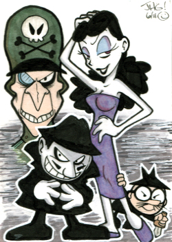 Sketch Card: Rocky and Bullwinkle (Villains)