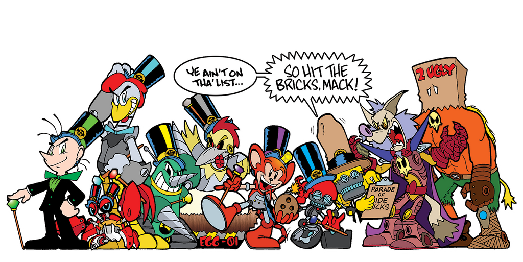 picture Scratch And Grounder Archie Comics the 1st annual eggman robotnik parade
