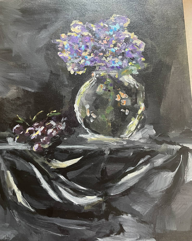 Hydrangea and Grapes by evaonpaper on DeviantArt