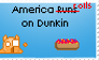 America Rolls on Dunkin Stamp