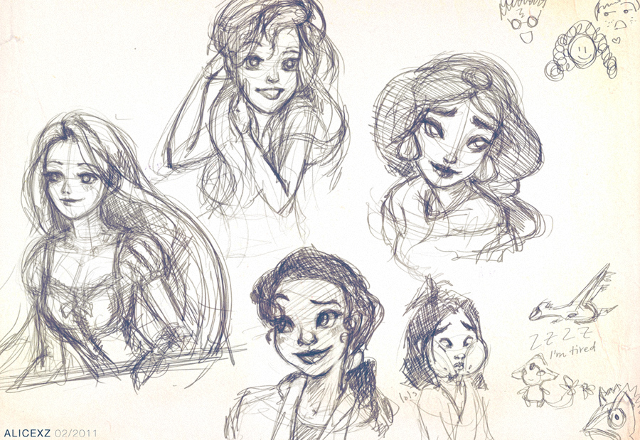 Disney doodles 02.18.11