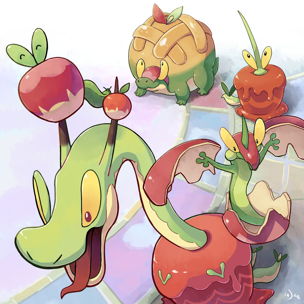 Applin Family by aquabluu on DeviantArt