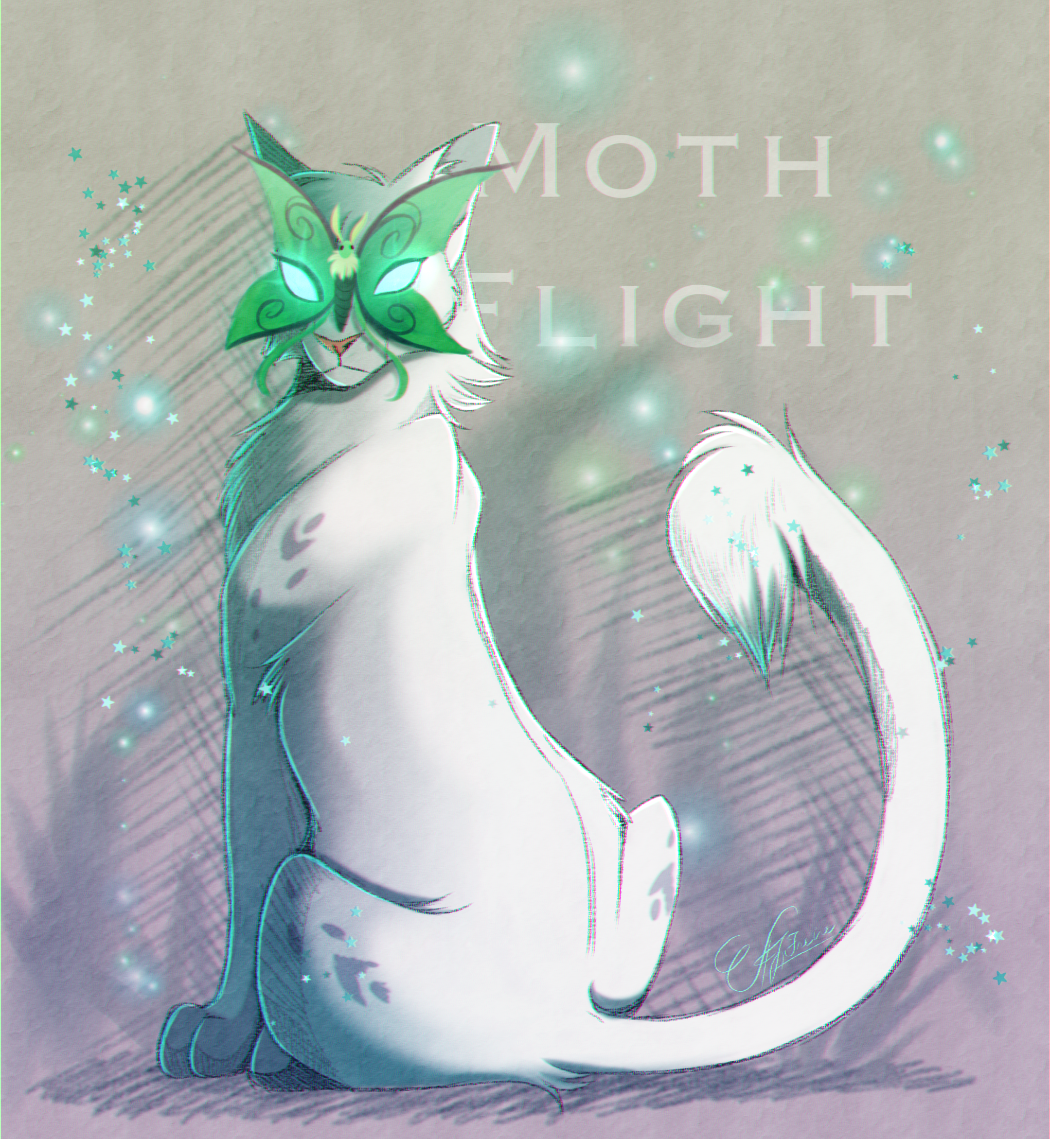 warrior cats Bluestar with moth